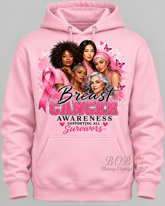 United in Pink | Breast Cancer Awareness Survivor Sisterhood Hoodie