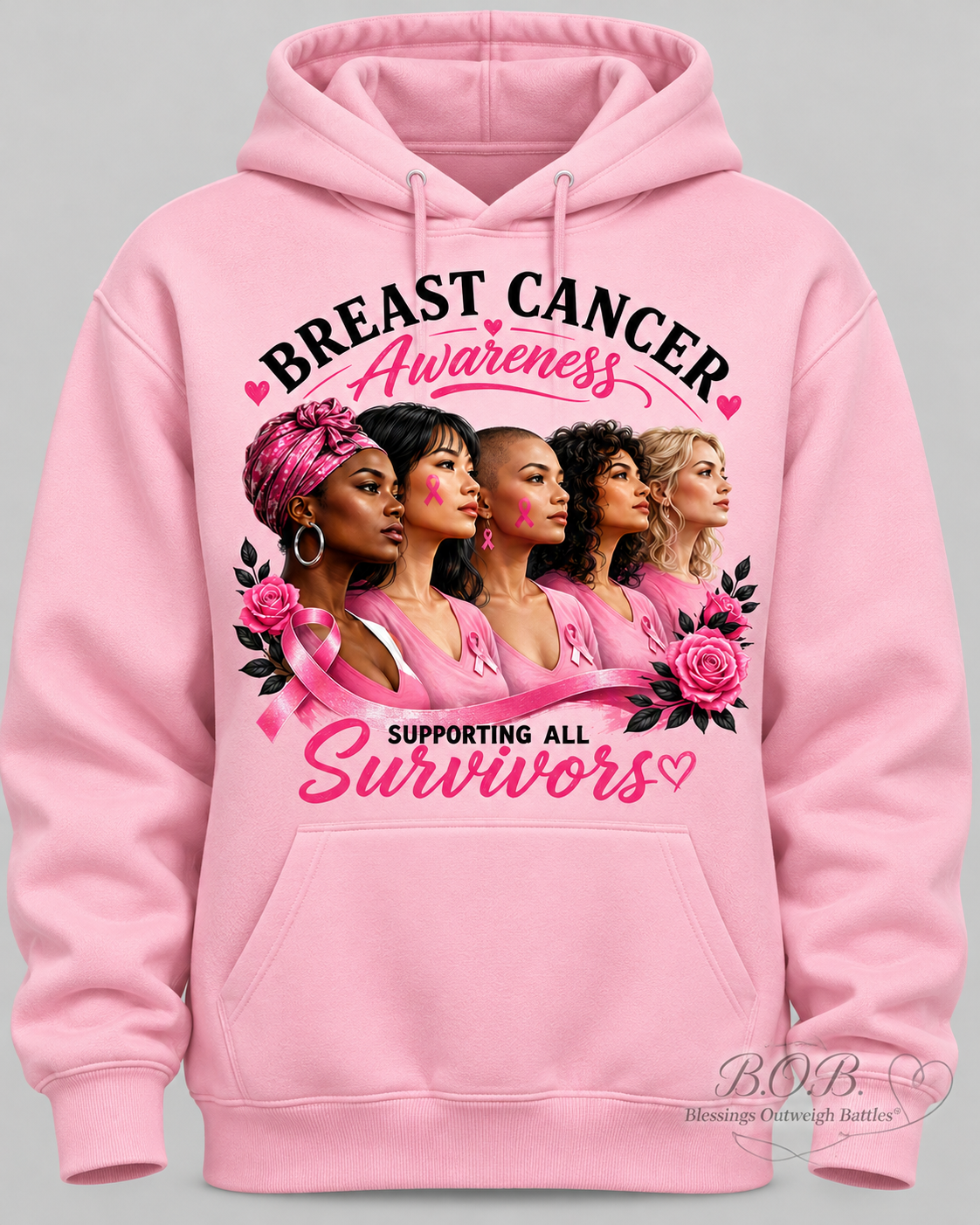 United in Pink | Breast Cancer Awareness Survivor Sisterhood Hoodie