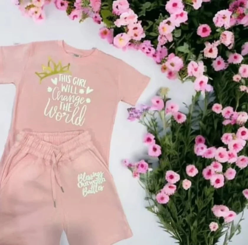 Kid's Positive Affirmation Short Set